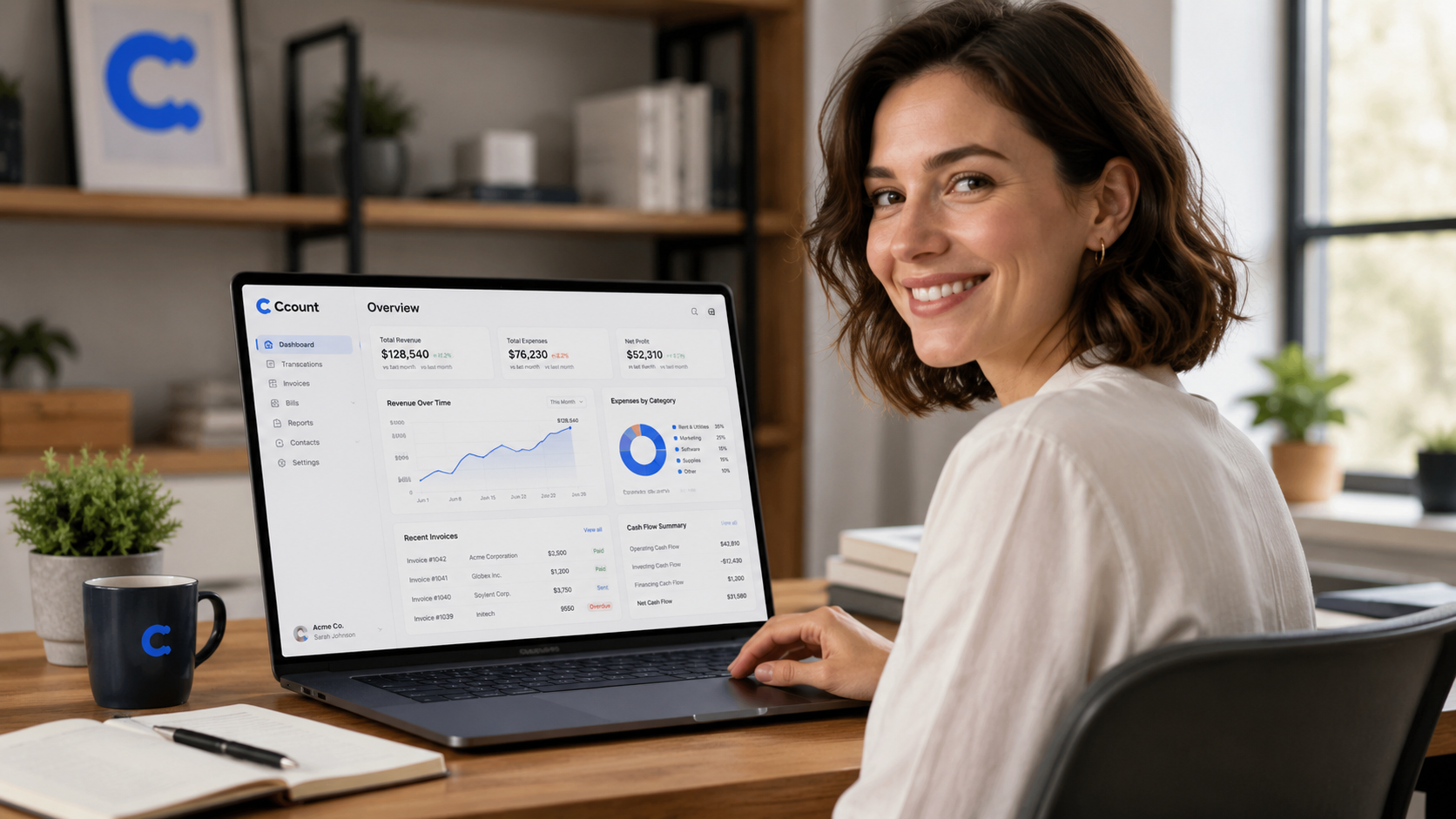 Ccount customer using bookkeeping software